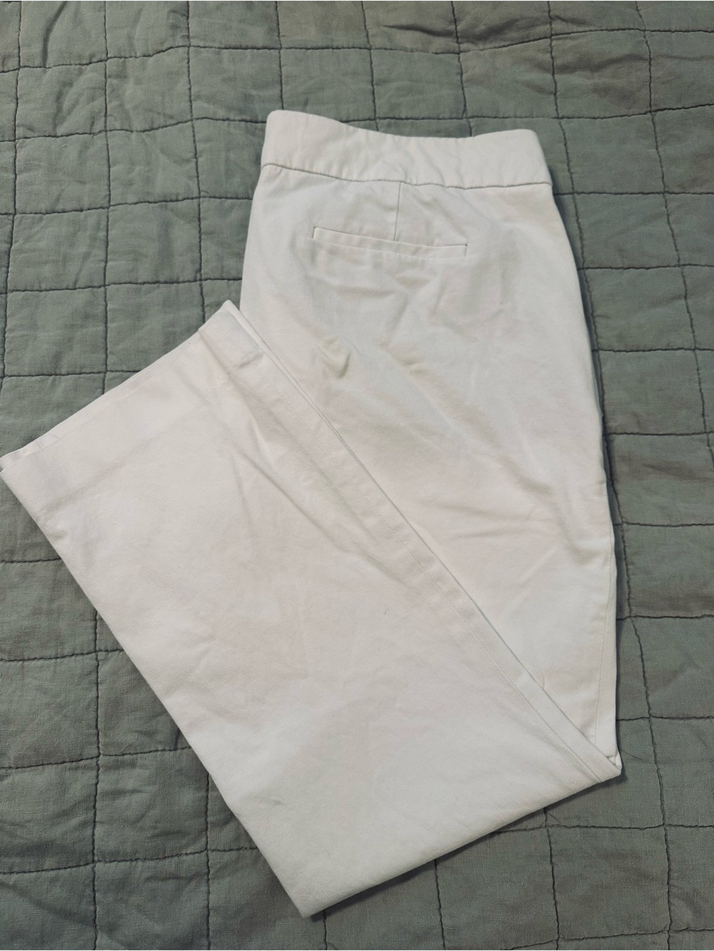 J. Crew Women’s White Straight-Leg Chinos